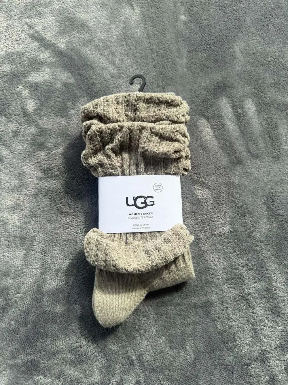 UGG Women's Slouchy Crew Socks Moss Green One Size